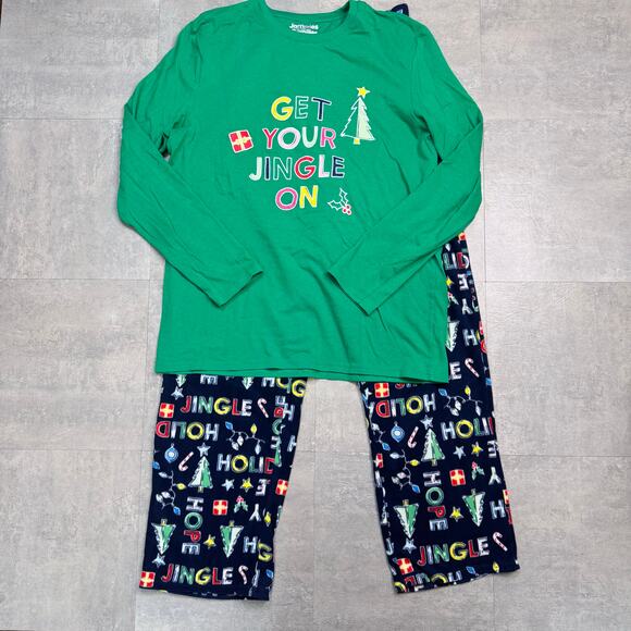 Jamies for Families Jingle All The Way Matching PJs Med, 1X, Christmas Red/Green - Picture 5 of 8